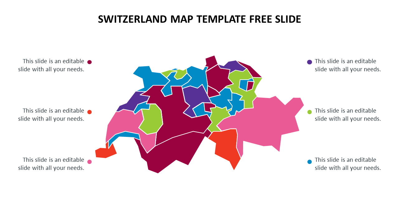 switzerland map template free slide
